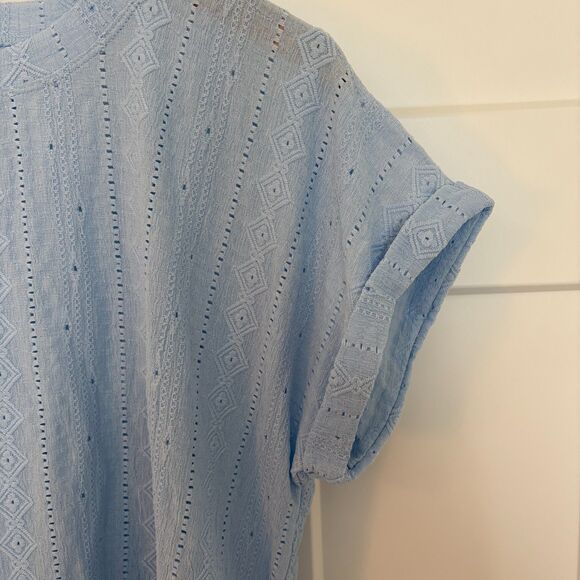 Women’s Light Blue Short Sleeve Casual Dress with Pockets Size S NWOT - Picture 4 of 8